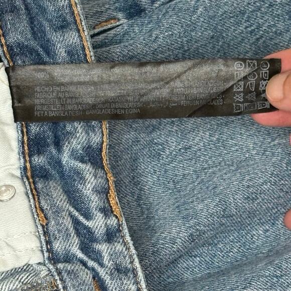 Zara Stone Wash Button Fly Jeans High Rise Straight Leg Women's 34 | Blue | EUC - Picture 7 of 11